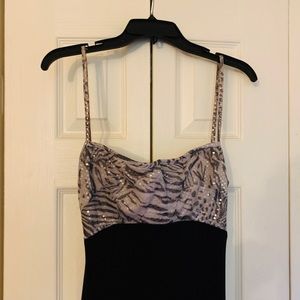 Tadashi Black / Grey Evening Long Dress